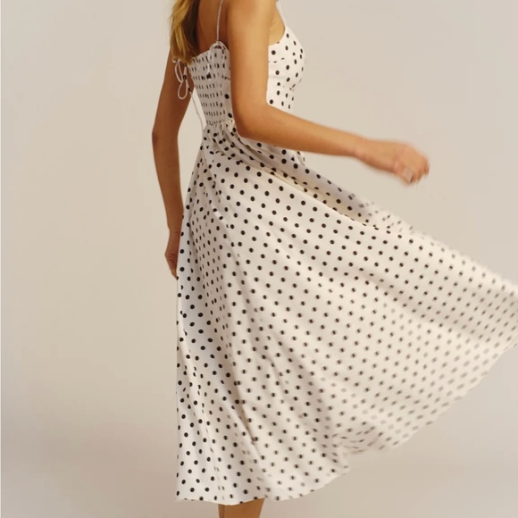 REFORMATION Vinny midi Dress - Malta Dot - Picture 3 of 10